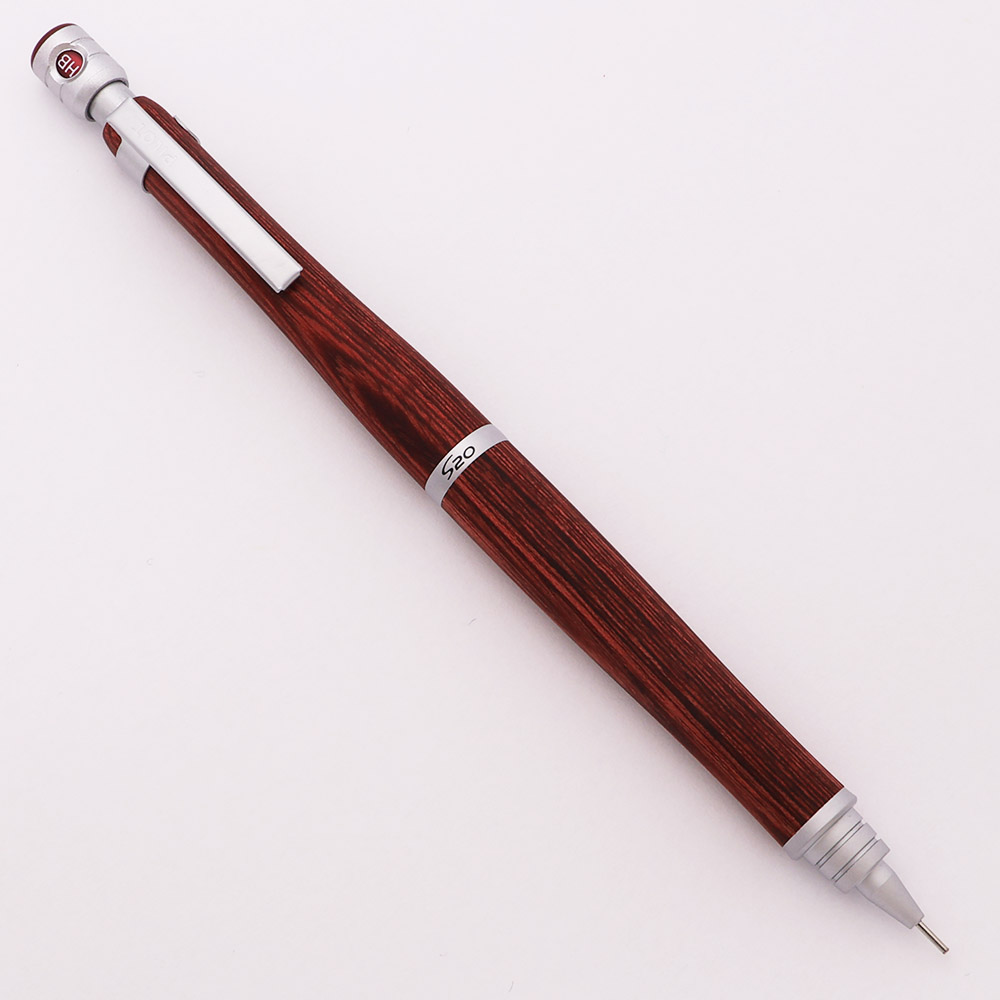 Pilot S20 Mechanical Pencils (.3 and .5) Red Wood, Matte Silver Trim